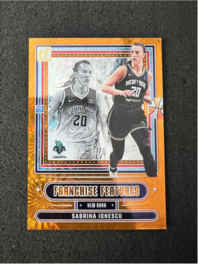 Sabrina Ionescu - 2025 Donruss WNBA -Franchise Features Orange Fireworks #50/75